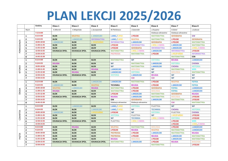 Psp Nr 1 Plan Lekcji psp108.pl
